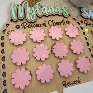 Reward Chart Lettering Daily Chore Reward Chart for Kids, Personalized Chore Chart, Wooden ...