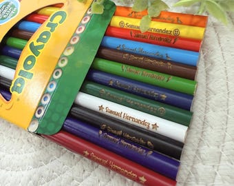 Personalized Colored Pencils, Custom Engraved Colored Pencils, Engraved Crayola Colored Pencils, Back To School Pencils, Colored Pencils.