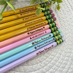 Personalized Pencils, Personalized Yellow Engraved Pencils, Ticonderoga Engraved Pencils, Back To School Pencils, Custom Pencils,Kids Pencil