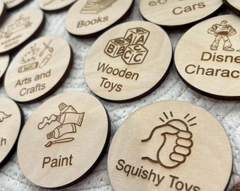 Etichette per contenitori di giocattoli, etichette personalizzate per giocattoli in legno, etichette in legno Ikea Trofast, etichette in legno per contenitori di giocattoli, etichette per contenitori di giocattoli per l'arredamento della sala giochi