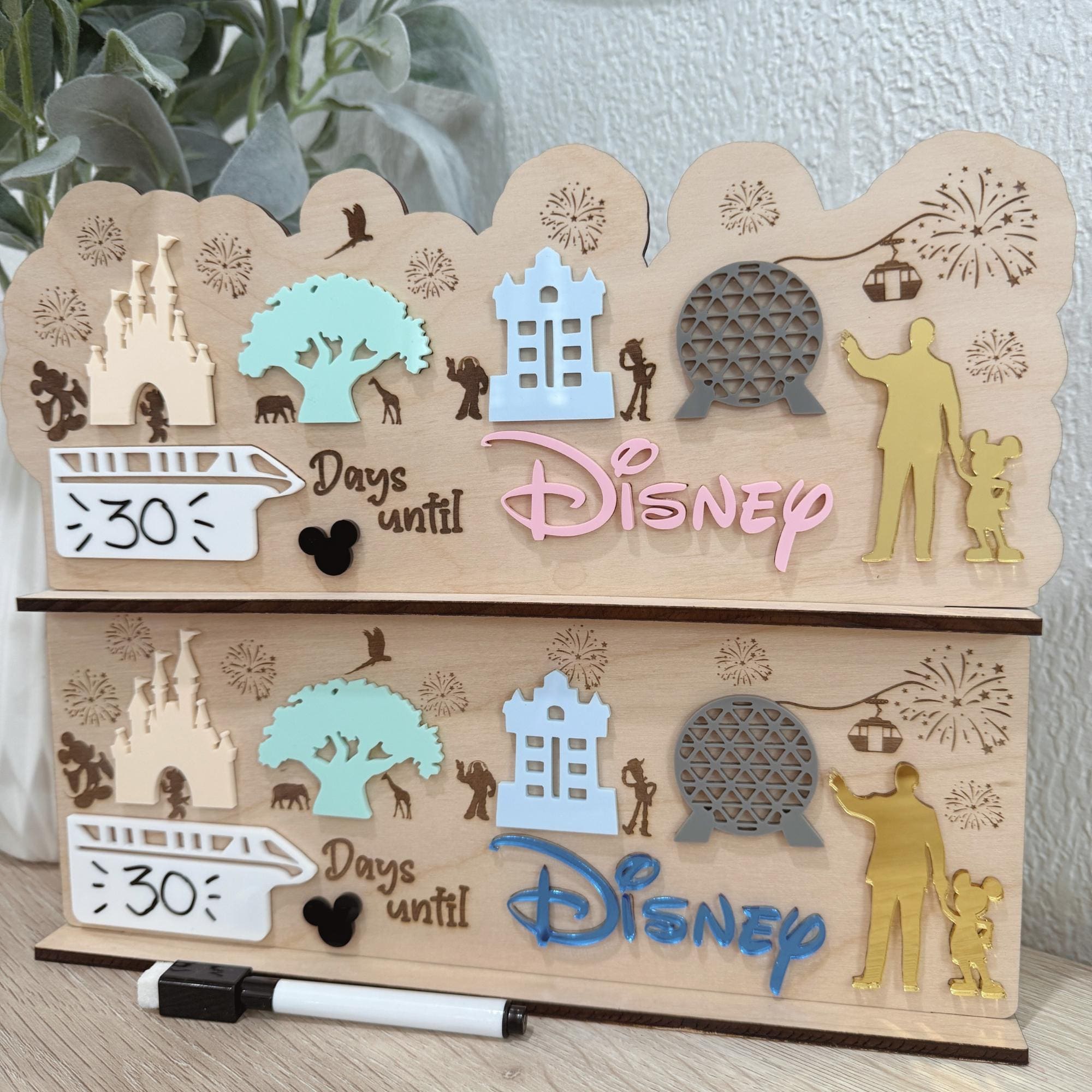 Theme Park Countdown Board, Vacation Theme Park Countdown Sign, Family Vacation Countdown, Kids Vacation Countdown, Theme Park Countdown.