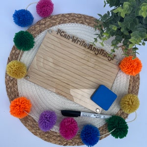 Montessori wiederverwendbare Ablaufverfolgungstafel, trocken abwischbare Buchstabenverfolgung, waschbare Schreibtafel, Namenspraxis, Lerntafel, Vorschullernen, Kinder