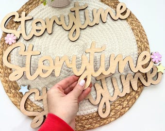 Storytime Sign For Kids, Kids Playroom Sign, Kids wooden Room Sign, Boy Room Sign,  Kids Library Sign, Reading Corner Sign, Kids Room Sign.
