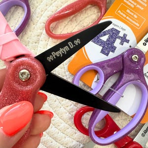 Personalized Kids Fiskars Scissors, Custom Fiskars Scissors For Kids, Personalized Student Scissors, Custom Kids Back To school Supplies.