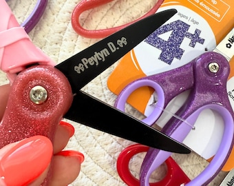 Personalized Kids Fiskars Scissors, Custom Fiskars Scissors For Kids, Personalized Student Scissors, Custom Kids Back To school Supplies.