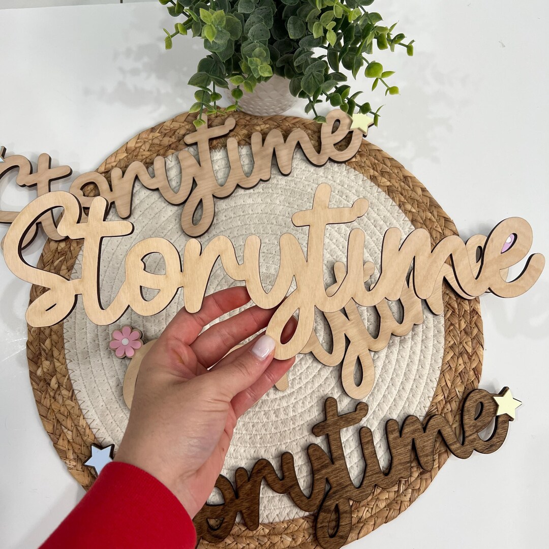 Storytime Sign for Kids, Kids Playroom Sign, Kids Wooden Room Sign, Boy ...