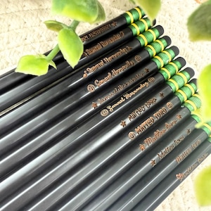 Personalized Ticonderoga Black Pencils, Custom Engraved Pencils, Ticonderoga Yellow Pencils, Back To School Pencils, Custom Holo Pencils.