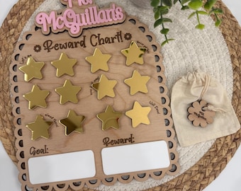 Daily Chore Reward Chart For kids, Personalized Chore Chart, Wooden Reward Chore Chart For Kids, Kids Chore Chart,Teachers Gift Reward Chart