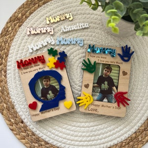 Mother&#39;s Day Fridge Photo Magnet Gift, Mother&#39;s Day Gift, Gift For Mom, Gift For Grandma, Keepsake Gift, Autism Kids Photo frame, Kids Frame