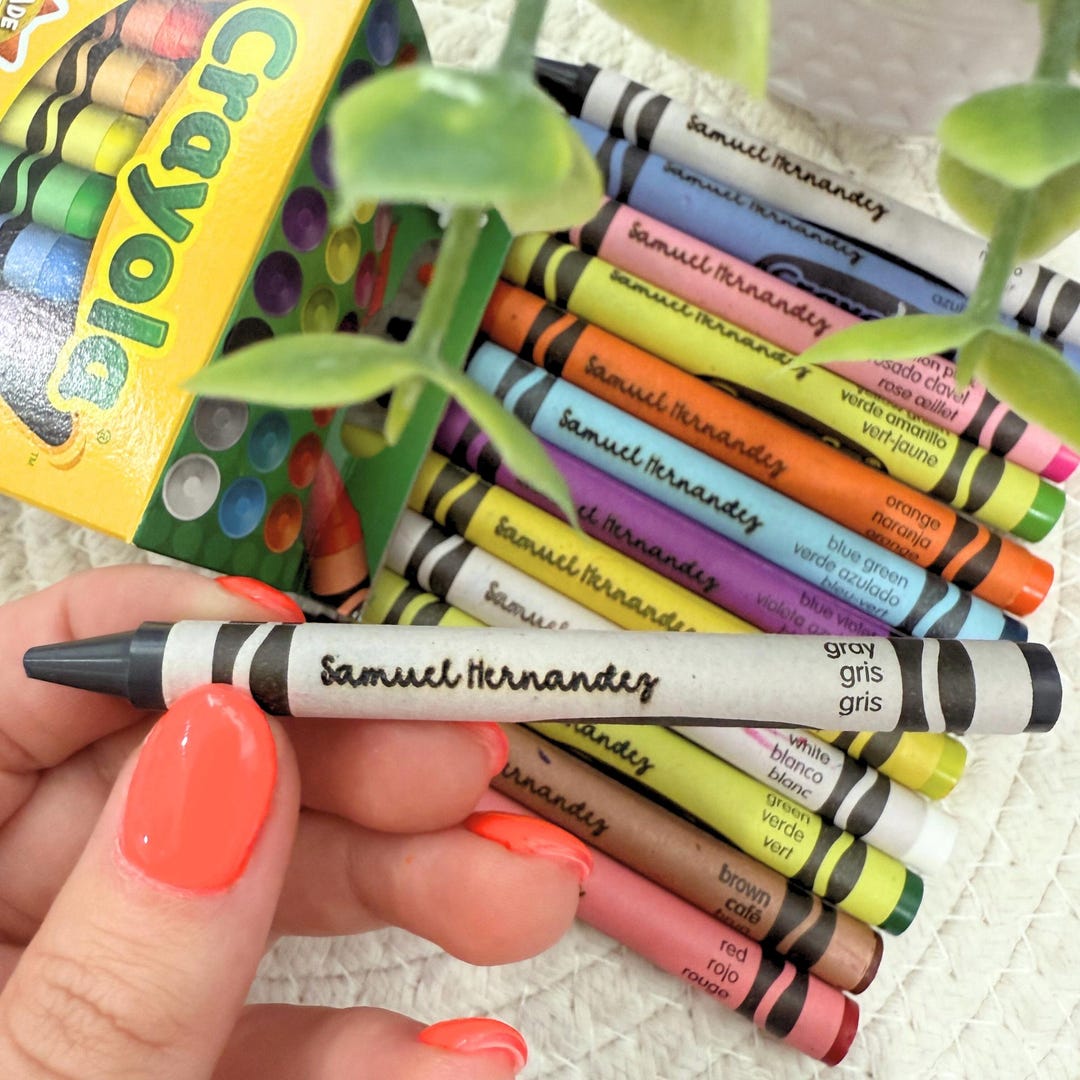 Personalized Crayola Crayons for Kids, Custom Engraved Crayola Crayons ...