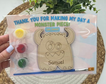 Monster DIY Kit Birthday Party Favor Monster Magnet Craft Kit For kids Birthday Party favor Monster Birthday Party Favor Bags DIY Paint Kit