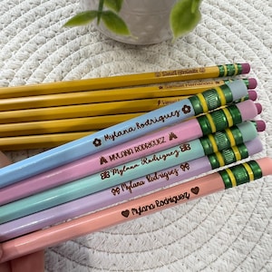 Personalized Pencil Set, Personalized Engraved Pencils, Ticonderoga Engraved Pencils, Back To School Pencils, Custom Pencils,Kids Pencil