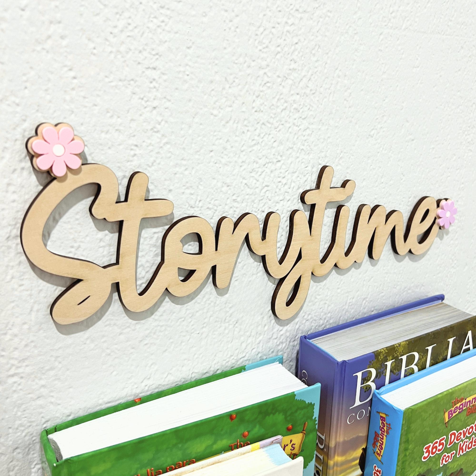 Storytime Wall Sign for Kids, Playroom Sign, Kids Wooden Room Sign, Boy ...