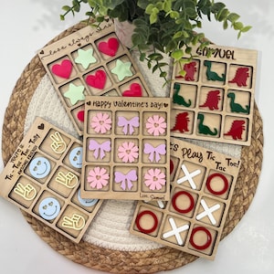 Tic Tac Toe Valentine&#39;s Day Game Boards, Tic Tac Toe Valentine&#39;s Day Gifts For Kids, Valentine&#39;s Day Gifts For Classmates, Personalized Gift