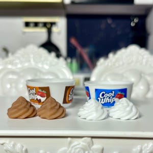 Miniverse Compatible Whipped Cream for Barbie’s 1:6 doll food Miniverse refill Miniverse remix