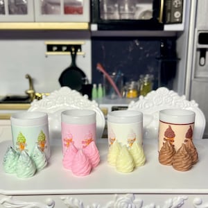 Miniverse Compatible Soft Serve Ice Cream for Barbie’s 1:6 doll food Miniverse refill Miniverse remix