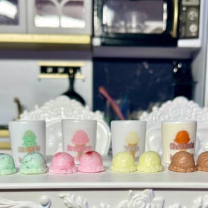 Miniverse Compatible Ice Cream Scoops for Barbie’s 1:6 doll food Miniverse refill Miniverse remix