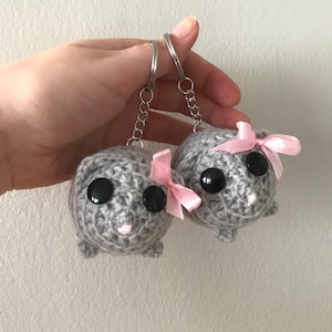 Sad Hamster Meme Crochet Viral Tiktok Hamster Keychain Amigurumi