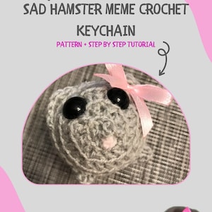 PATTERN Sad Hamster Crochet, TikTok Viral Meme, Digital PDF Download, Amigurumi Crochet Pattern, Digital Product, Tiny Hamster Crochet