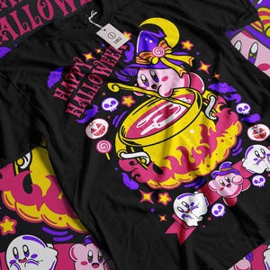 T-shirt unisex Premium Kirby Halloween Classic Retro Gaming