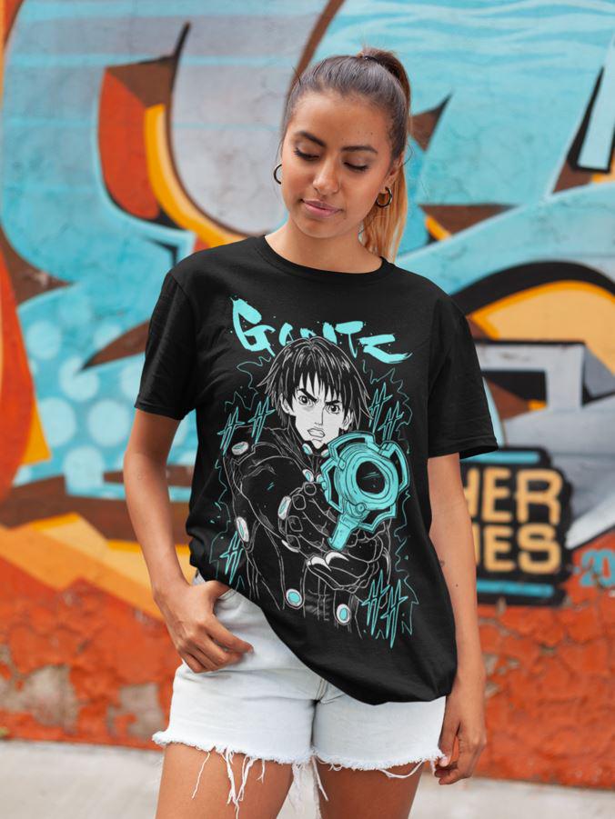 ユニセックス ガンツ 玄野計 アニメ Tシャツ、マンガオタクシャツ
