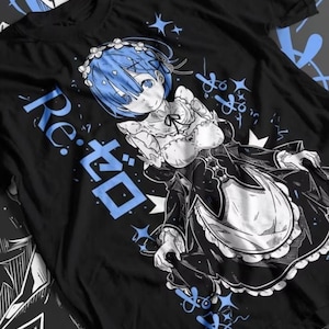 Re:Zero Shirt, Re Zero T-shirt, Emilia, Ram, Subaru, Japanese, Manga, Anime Tee, Waifu, Kawaii, Streetwear, Unisex