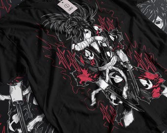 ユニセックスどろろアニメ Tシャツ、百鬼丸グラフィック Tシャツマンガ