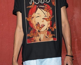 ユニセックスパプリカアニメTシャツ、今敏、千葉敦子シャツ