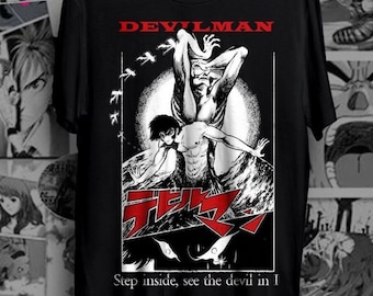 ユニセックス デビルマン クライベイビー アニメ Tシャツ、不動明