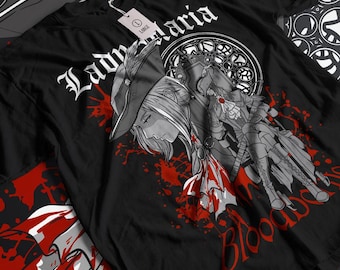 Unisex Bloodborne Lady Maria, Bloodborne Hunters Mark Gaming T-Shirt, Soulsborne Videogame Shirt