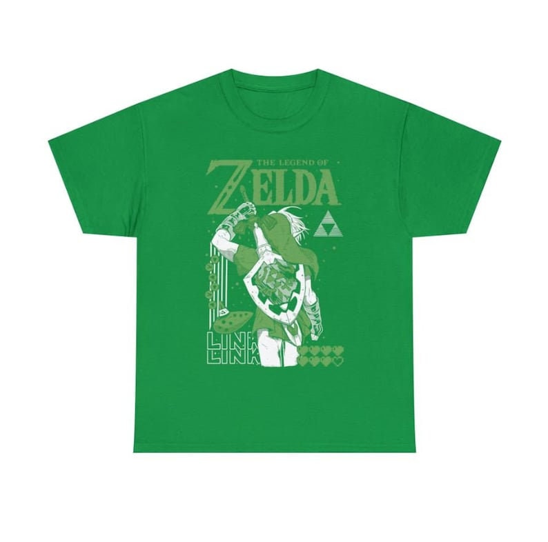Legend of Zelda Link Shirt - Zelda Shirt- Zelda Gift- Triforce