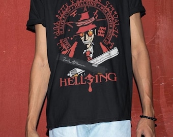 Unisex Ultimate Vampire Shirt, Vampire Hoodie, Anime Hellsing Shirt, Alucard Hellsing Hoodie, Hellsing shirt, Pentagram Hoodie, Hellsing Tee