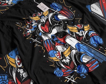 Camiseta Grendizer | Camiseta unisex de anime clásica, fanart de anime, camiseta de robot ovni, camiseta grendizer, camiseta de anime clásica, camiseta goldrake