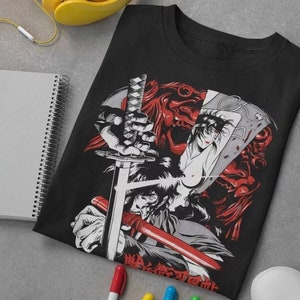 Ninja Scroll Jubei Kibagami Retro Anime T-Shirt, Manga Waifu Shirt
