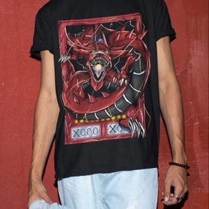 Slifer the Sky Dragon-Camiseta de juego con cartas del dios egipcio, camiseta del rey de los duelistas, camiseta de videojuego