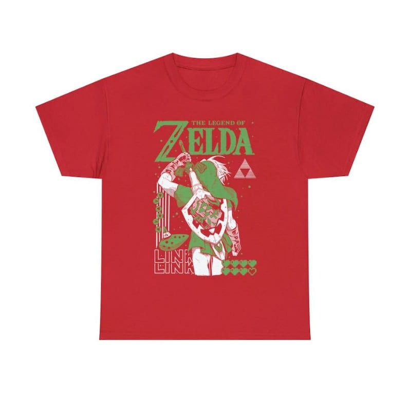 Legend of Zelda Link Shirt - Zelda Shirt- Zelda Gift- Triforce