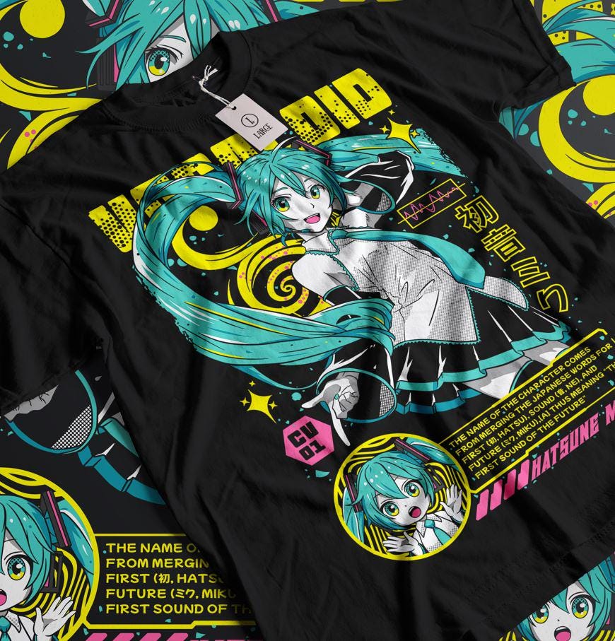 Hatsune Miku Shirt - Etsy Norway, image size:870x907