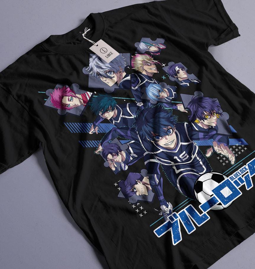【新品未使用】FCRB BLUE LOCK L/S TEE RIN Itoshin Rin V2 Blue Lock Streetwear T-Shirt | Anime Ape