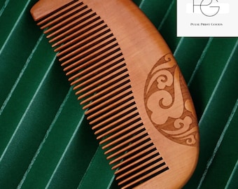Anti-Static Natural Wooden Hair Comb | Pocket-Sized Fine Tooth Comb for All Hair Types | Portable & Durable