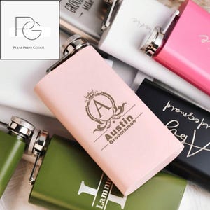 Botella de acero inoxidable personalizada con nombre: botella grabada a medida para actividades al aire libre, viajes, campamentos, cumpleaños y eventos especiales
