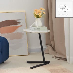C-förmiger Beistelltisch - kleiner Sofa Serviertisch für Wohn- oder Schlafzimmer