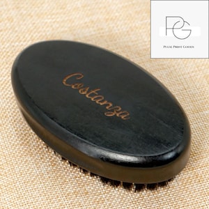 Personalized Beard Brush - Engraved Wooden Grooming Brush for Men - Soft  Firm Bristles for Beards & Hair - Custom Barber Brush