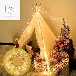 10ft Battery-Operated Fairy Lights - 100 LED Firecracker String Lights, Waterproof for Indoor & Outdoor Christmas Decor