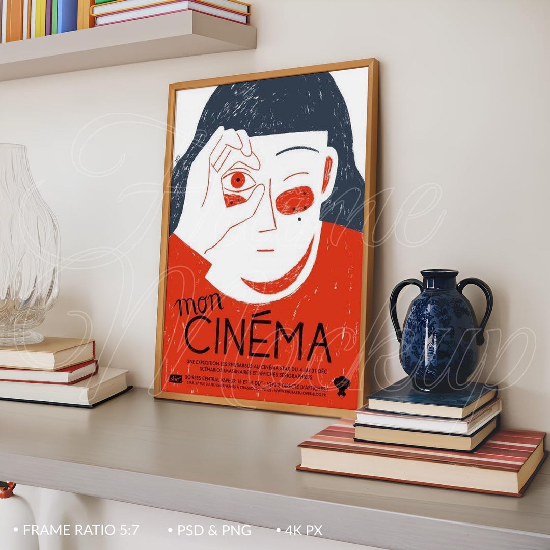 Stylish 5x7 Frame Mockup for Art Posters Frame Leaning Against Wall