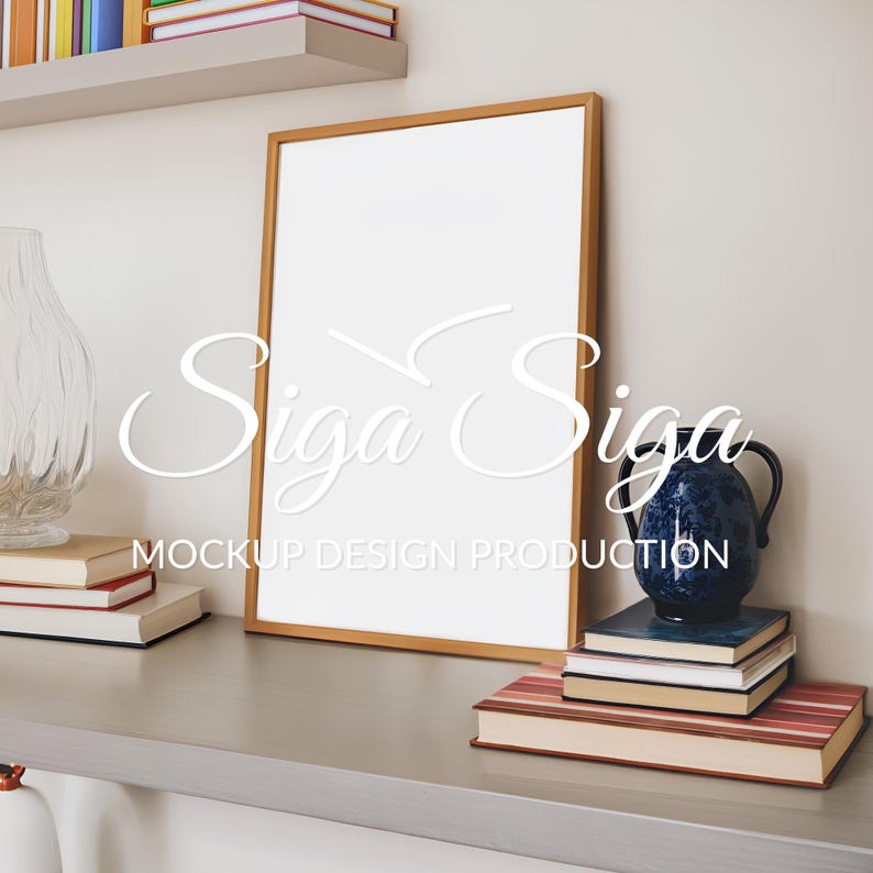 Stylish 5x7 Frame Mockup for Art Posters Frame Leaning Against Wall