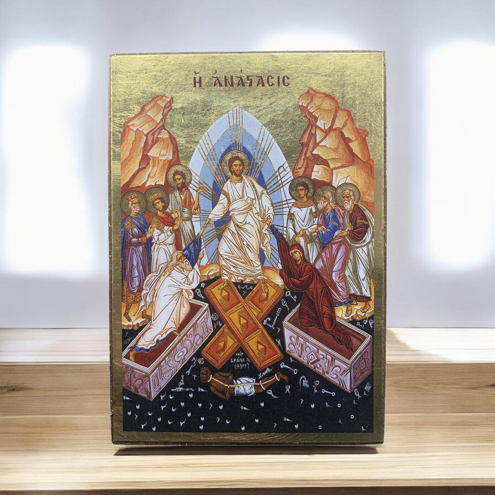Byzantine Resurrection of Christ Icon | Silkscreen on Wood