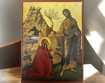 Noli Me Tangere – Byzantine Icon of Christ and Mary Magdalene