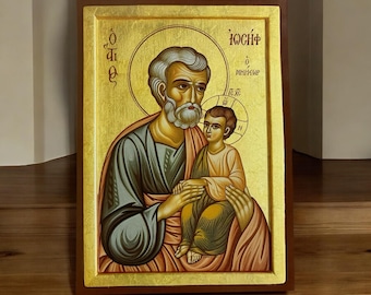 Saint Joseph the Betrothed – Handmade Byzantine Wooden Icon