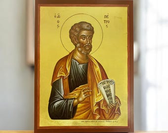 Saint Peter the Apostle – Handmade Byzantine Wooden Icon