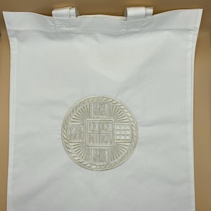 Orthodox Holy Bread (Prosphoro) Embroidered Tote Bag – Prosphora Carrying Bag with Handles